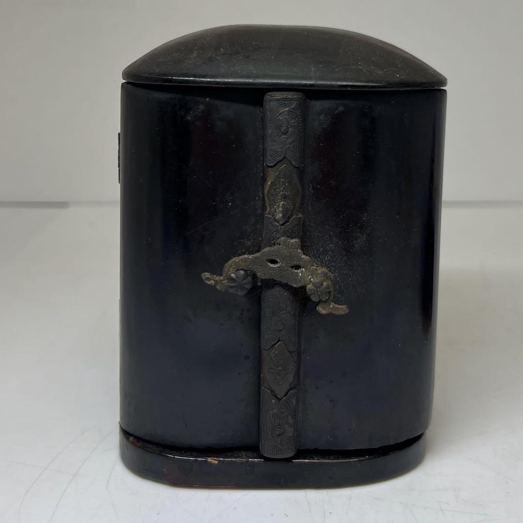 江戸初期 木彫大黒天 厨子入 東キ8-0204☆2F