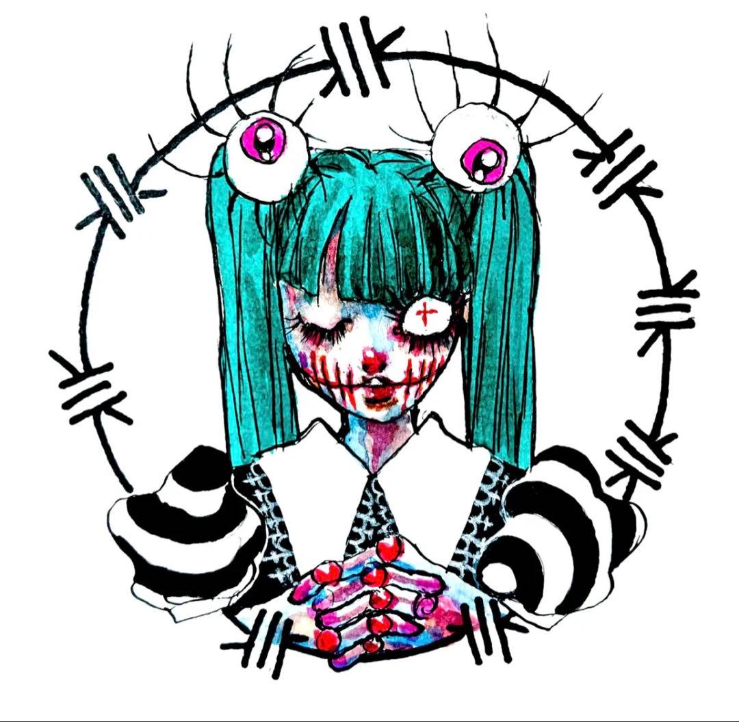 イラスト　ポップ画　アニメ風　自作画