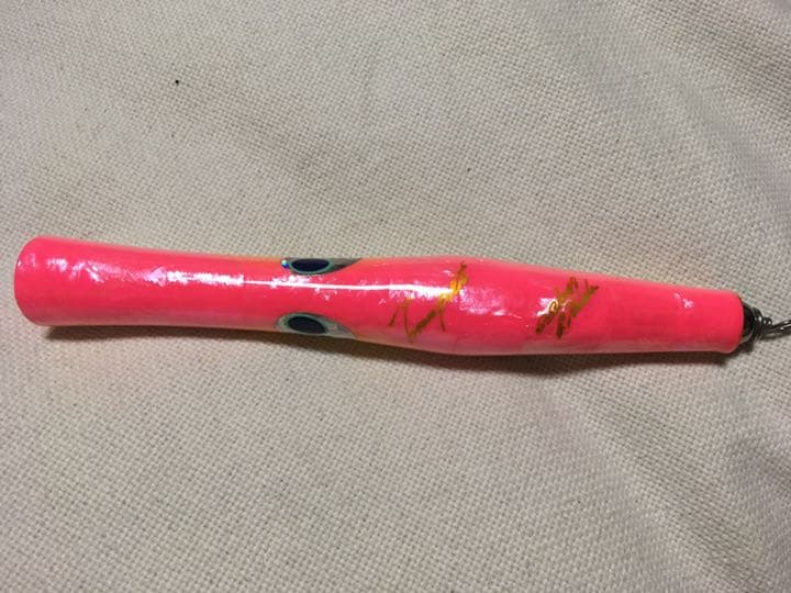 貝田ルアー　トランペット230 ピンクアバロン　アワビ貼り