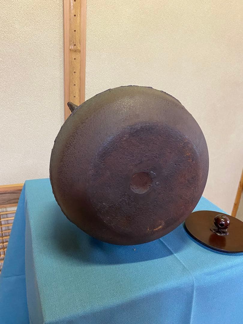 【本日限定】茶道具/風炉 茶釡 菊地政光 作 『尾張釜松紋』