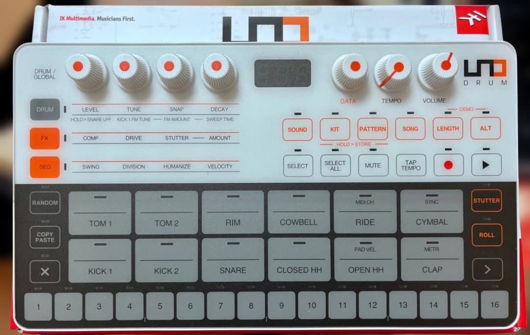 UNO IK DRUM MACHINEドラムマシン・リズムマシン・DAW・DTR