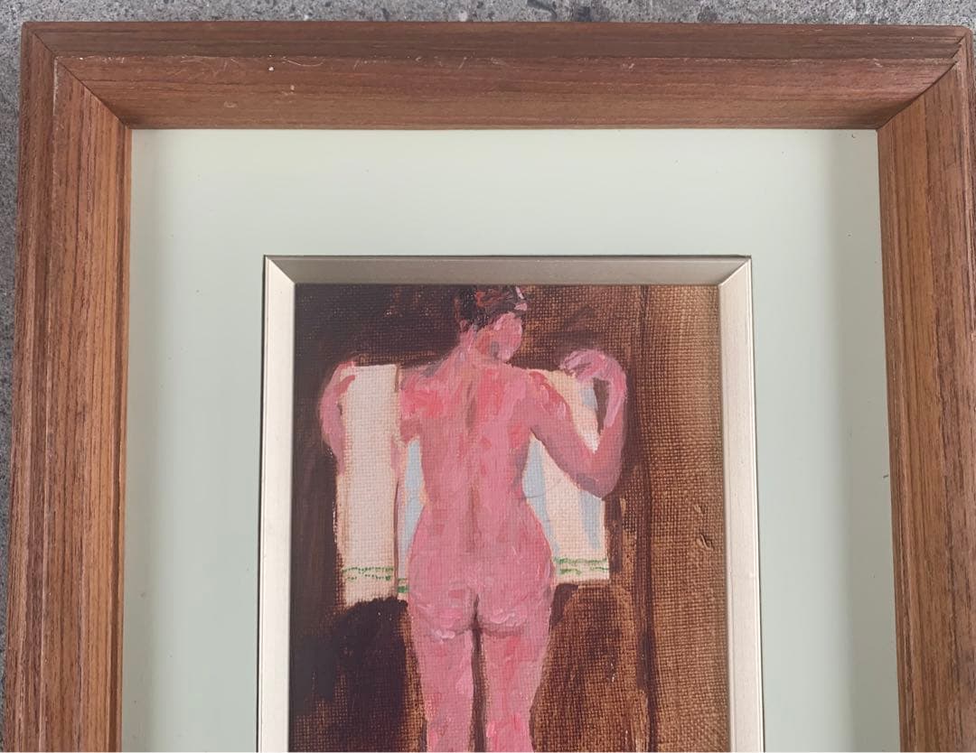 二宮哲男 油彩 裸婦画 人物画 F1号 直筆 肉筆