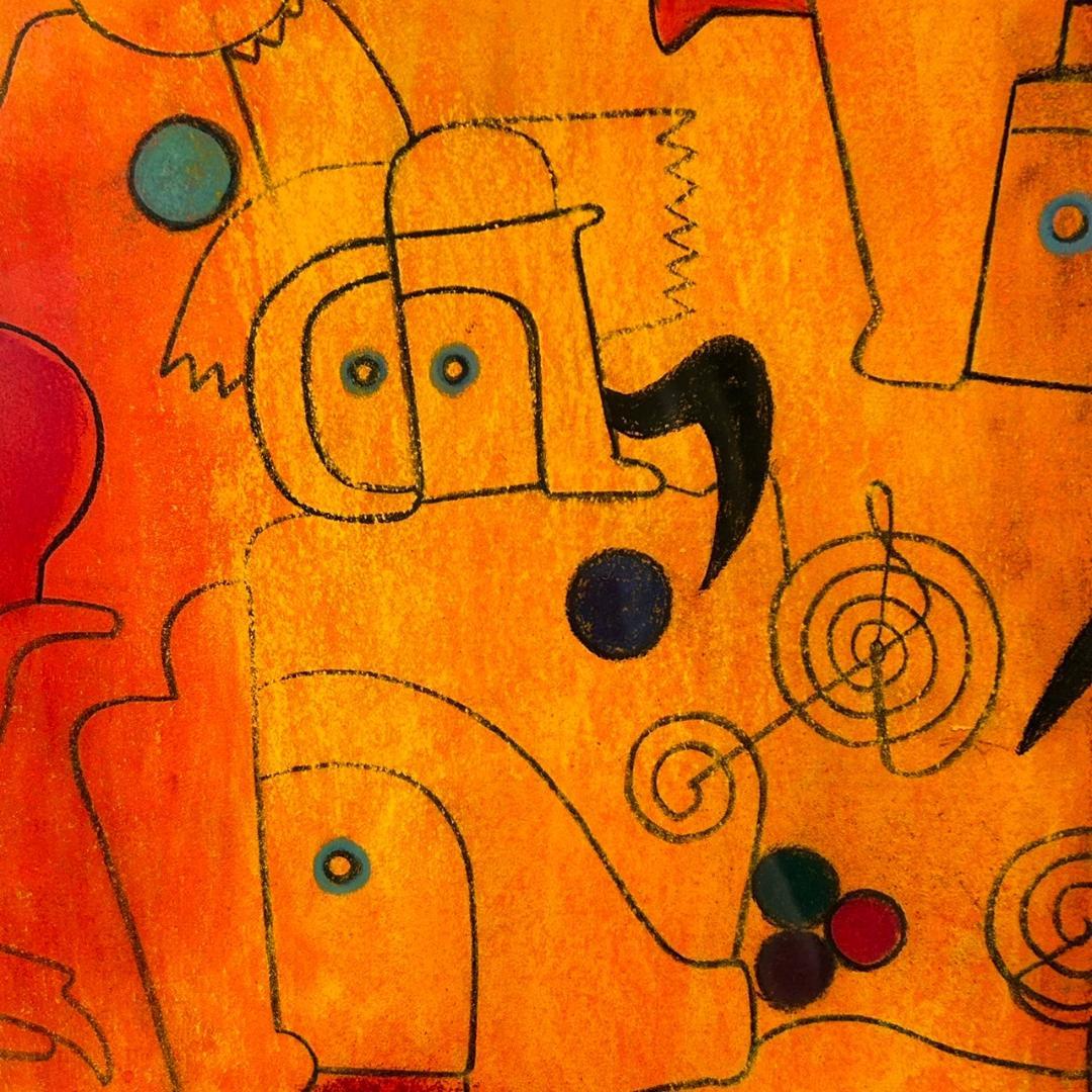 【最終値下げ】美品 谷川晃一「10月の翼」パステル画 1998年 額縁 絵本作家