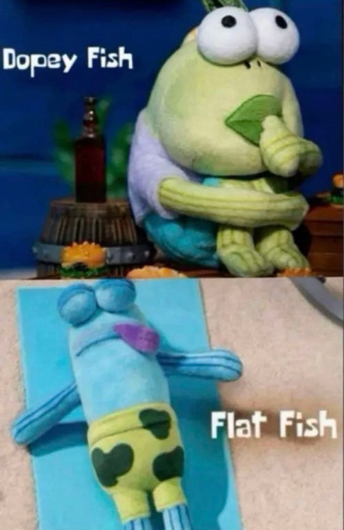 スポンジボブ ポップマート y Fish + Flat Fish