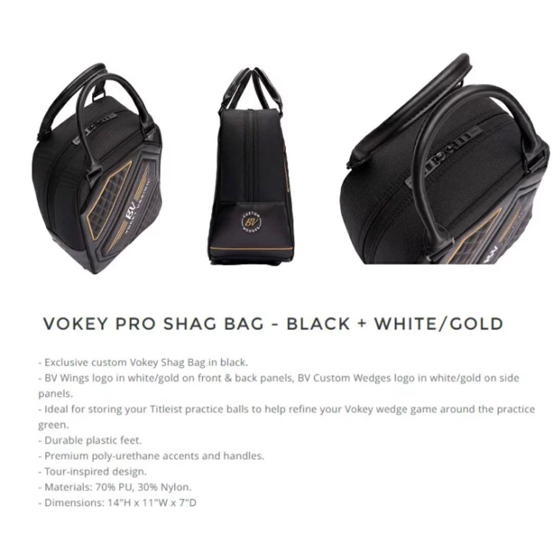 Vokey Design シャグバッグ ブラック/ホワイト/ゴールド