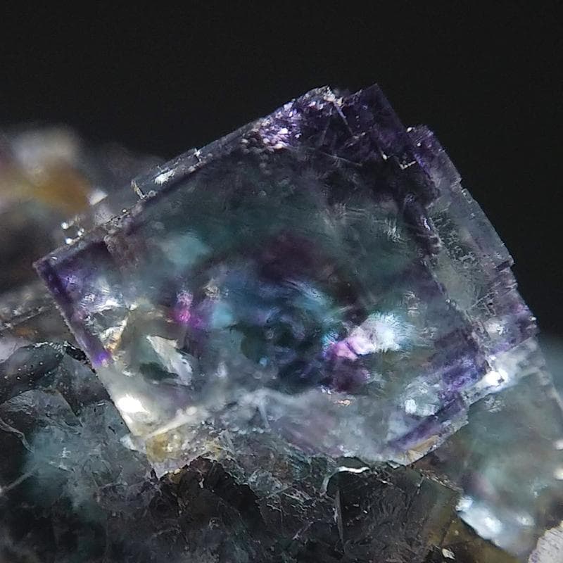 481 オコルス鉱山 フローライト クォーツ ブルーグリーン パープル