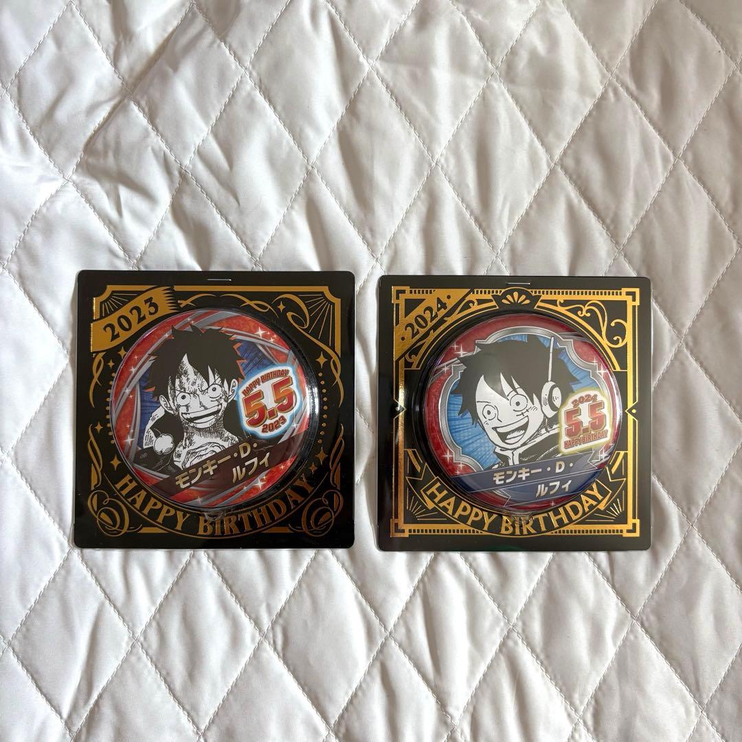 ワンピース ONEPIECE ルフィ バースデイ缶バッジ