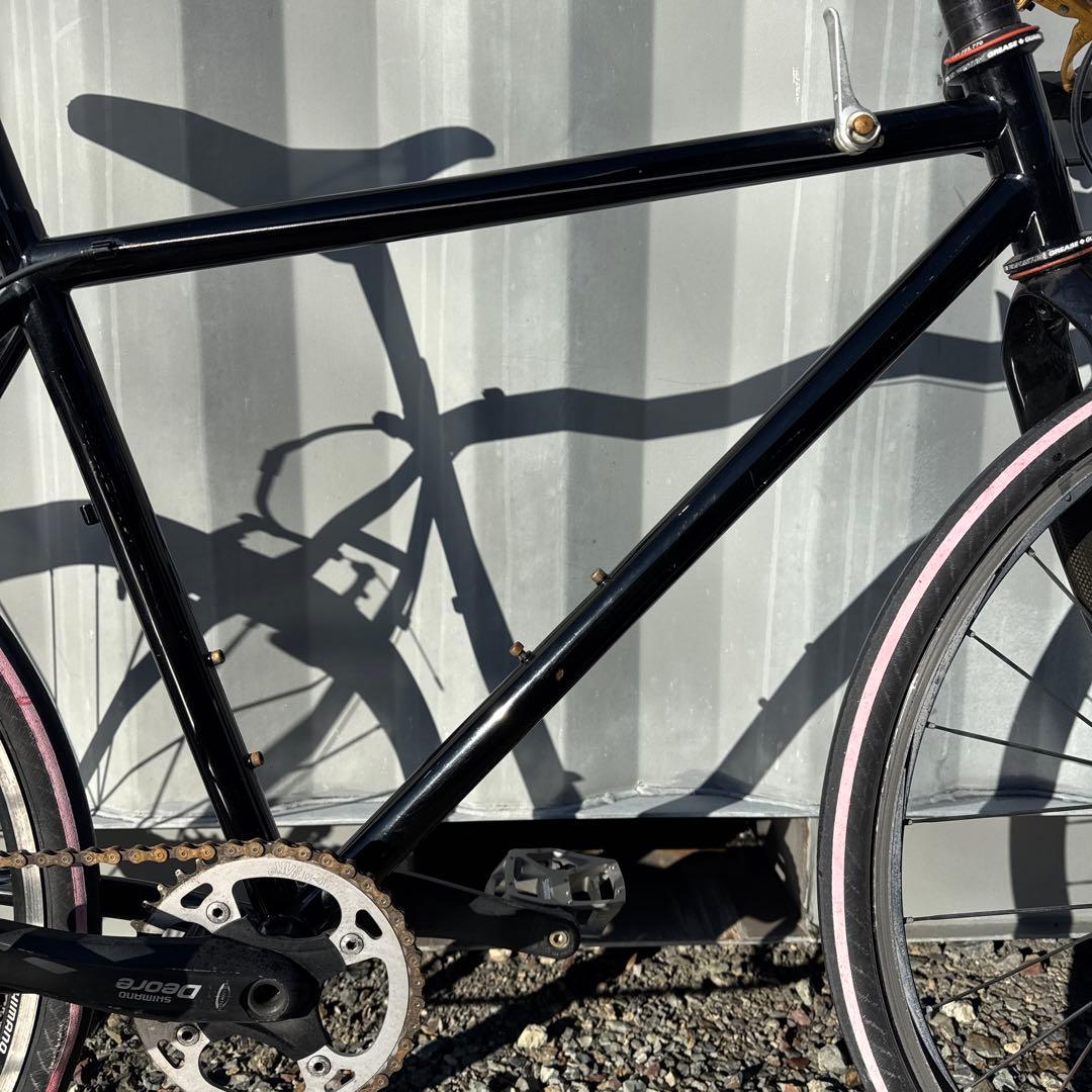 チューブ交換済 クロモリフレーム カーボンフォーク シクロクロスバイク 現状渡し