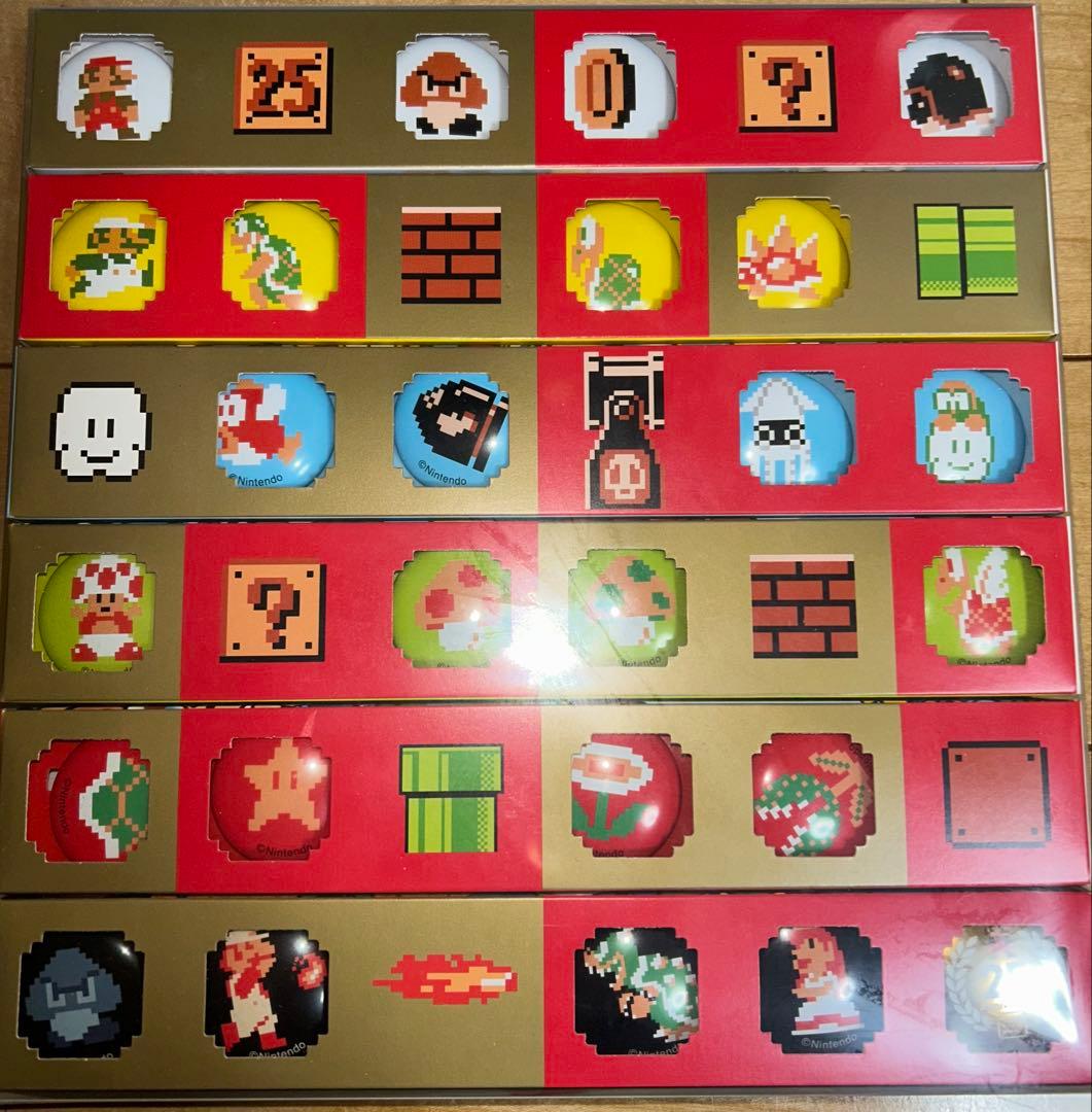 スーパーマリオ ピクセルアート ピンズセット