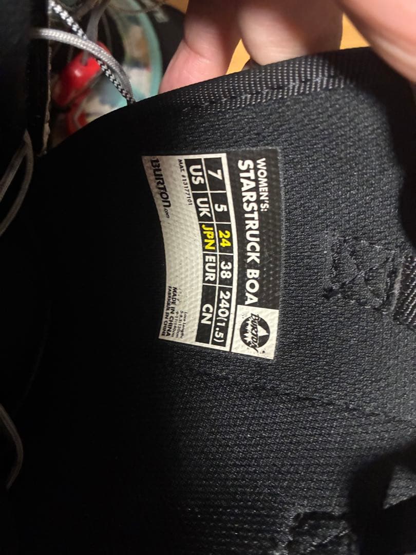 美品★BURTONStarstruckBOA24cm 定価約3万円 送料込