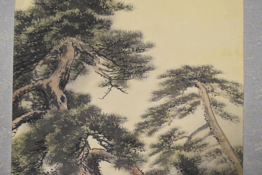 【真作】今井景樹/嵐峡春色図/保津川下り図/山水図/掛軸/名家伝来/AA-536