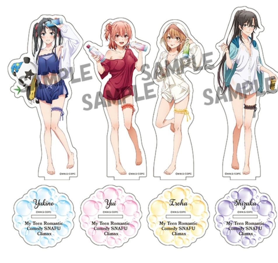 【ラス1】俺ガイル 風呂上がり ドンキ アクリルスタンド 全種セット