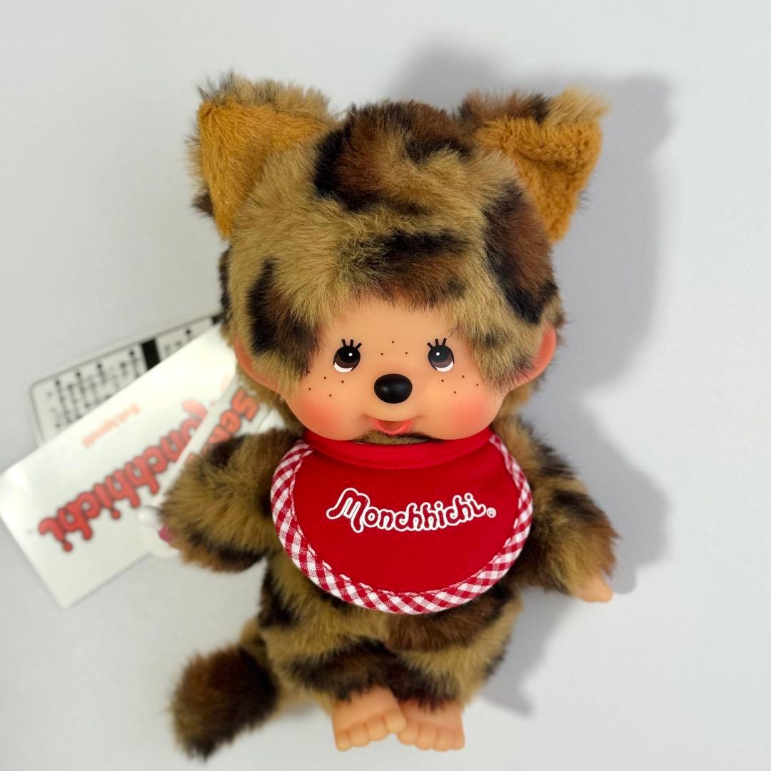 【カスタム】モンチッチ ヒョウ柄 ぬいぐるみ Sサイズ　（男の子）