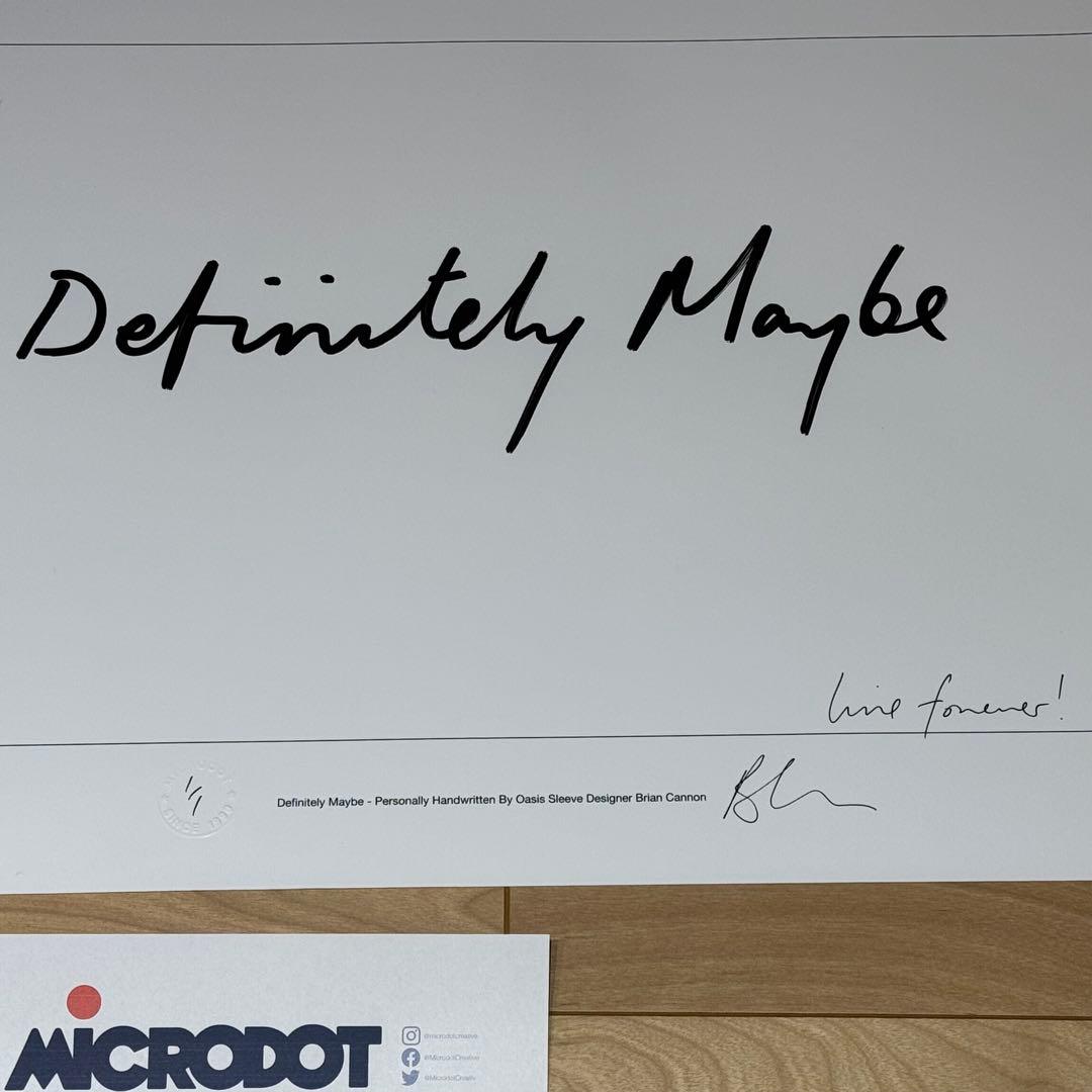 definitely maybe 直筆サイン OASIS ファーストアルバムロゴ