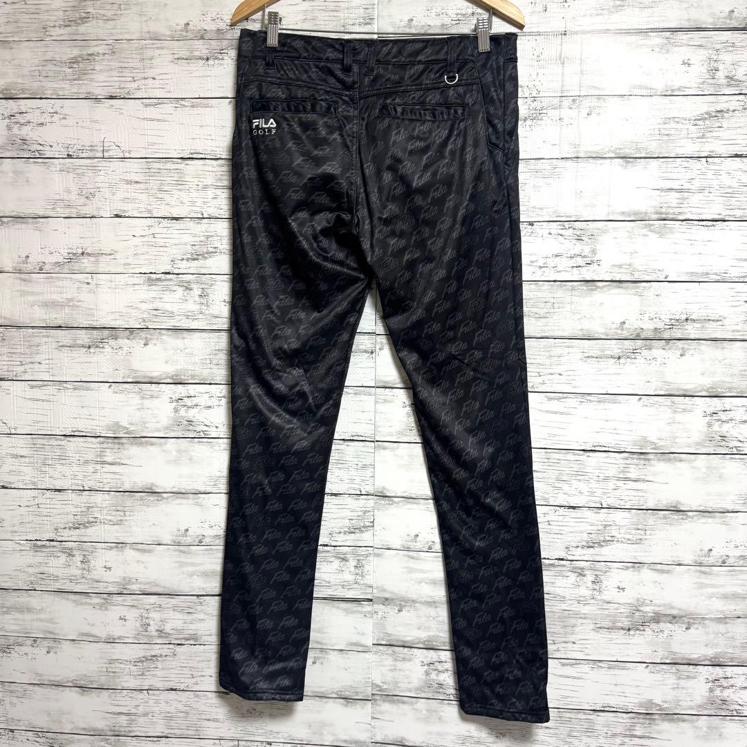美品　FILA GOLF ウェアー　セットアップ　ブラック　総柄　Mサイズ