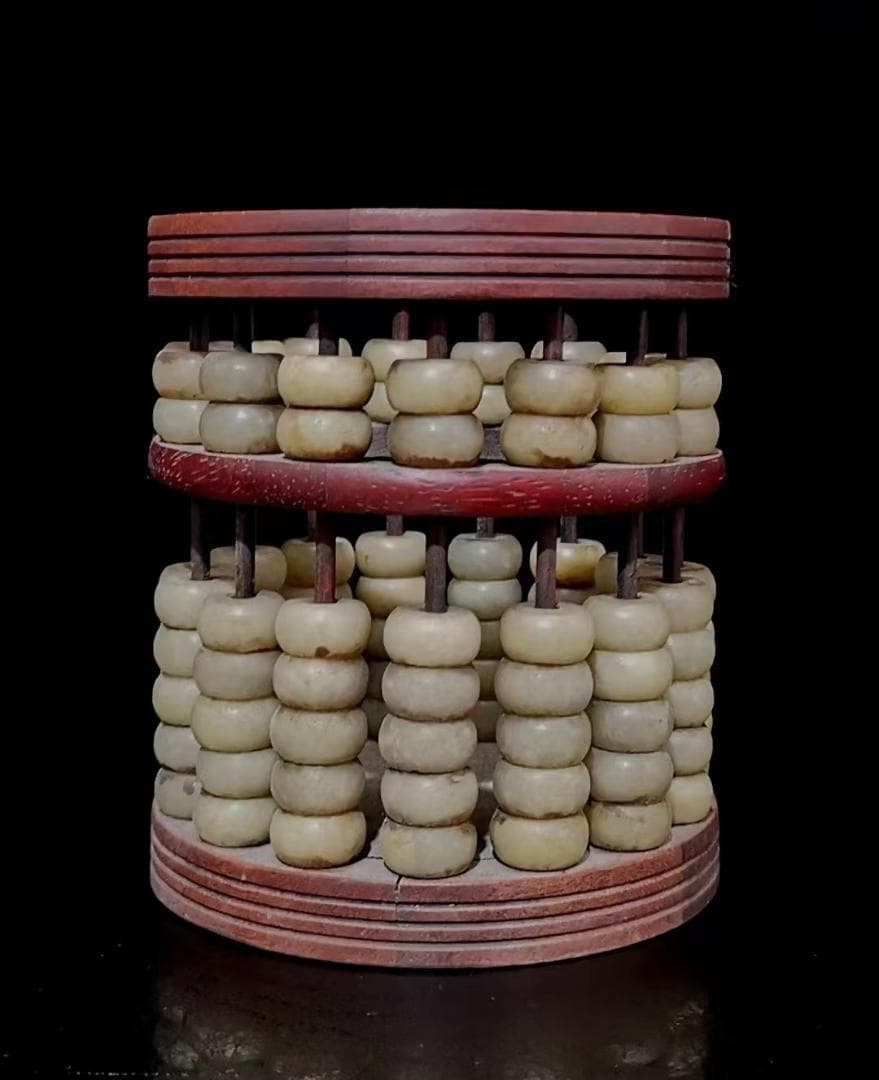 中国古美術・珍蔵玉筆筒算盤・細密彫・極細工・賞物・文房具 ・書道品 ・风水开运