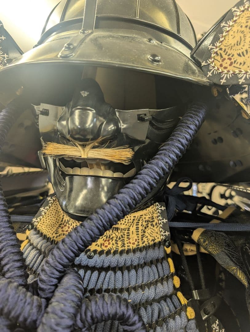 等身大 甲冑 鎧兜 鎧一式 甲冑 鎧櫃 鎧立付 面頰 青糸大縅鎧 伊達政宗公 写