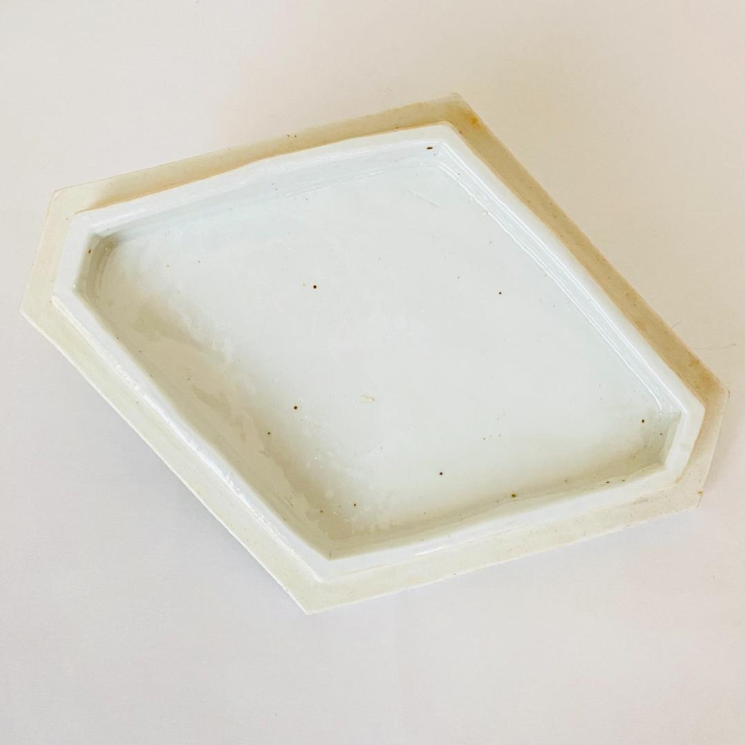 菱馬水指 染付　景徳鎮窯 王懐英　共箱入　茶道具　茶器　陶芸　伝統工芸品