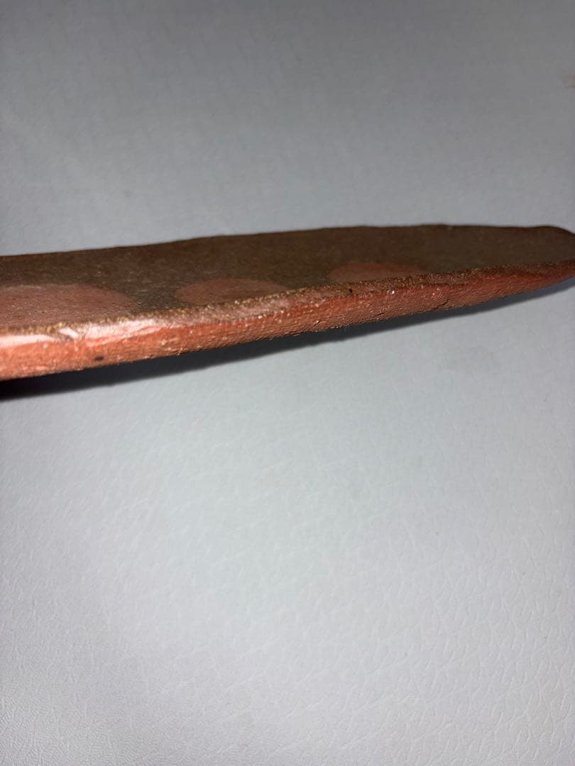 備前焼　陶器製楕円形プレート