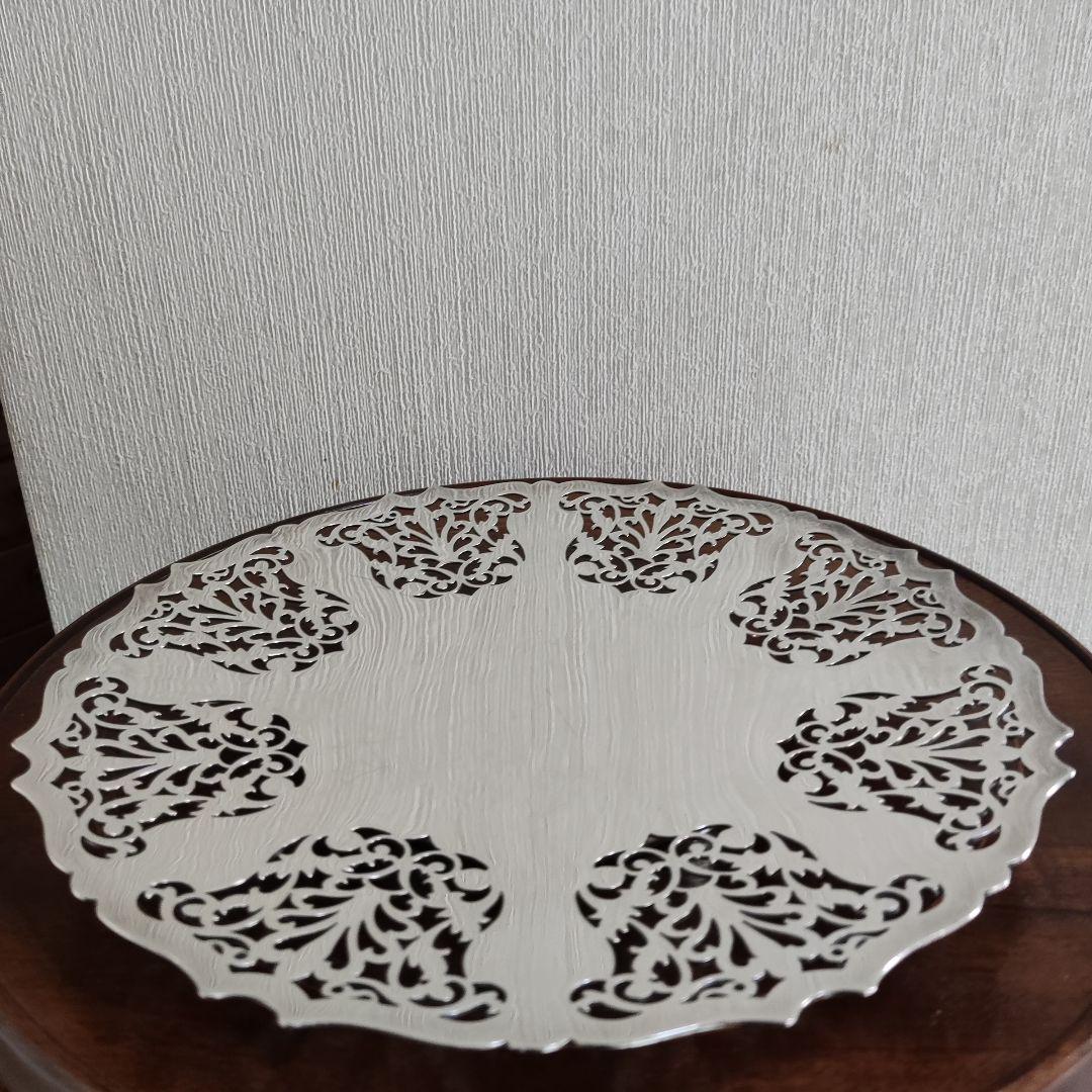 マッピン&ウェッブ　コンポート ケーキスタンド　高品質銀　マッピンプレート