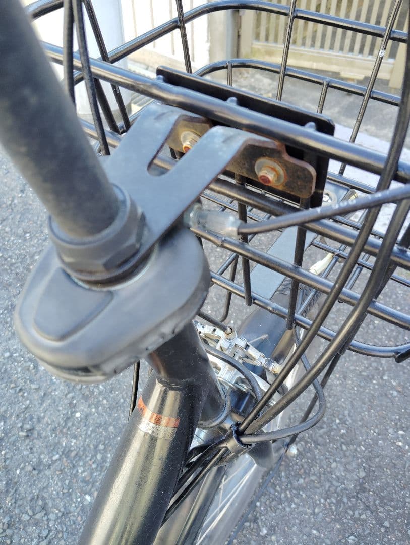 【引き取り限定・ジャンク扱い】中古ブラック電動アシスト自転車