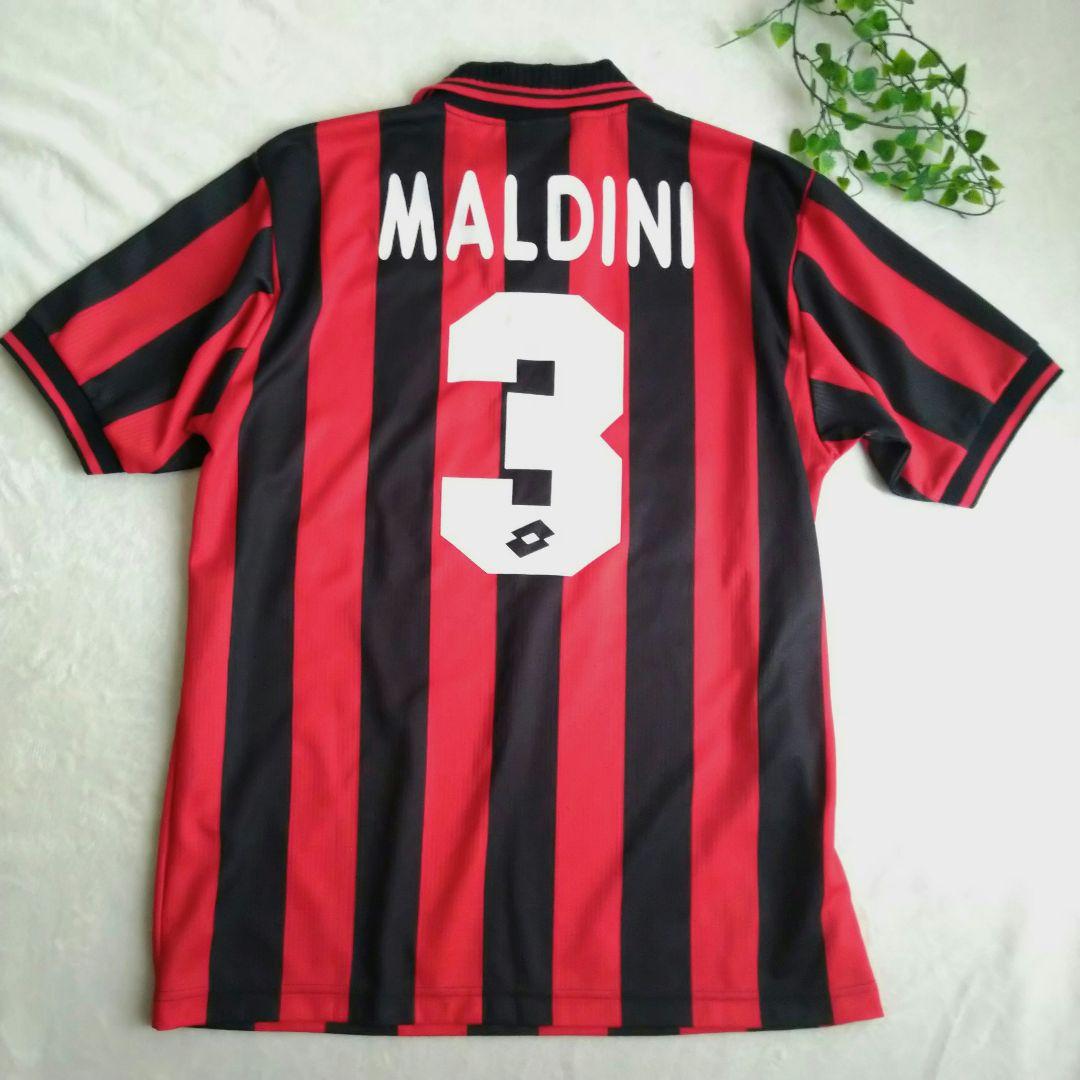 【美品】ACミラン Lotto ユニフォーム ３番 マルディーニ opel