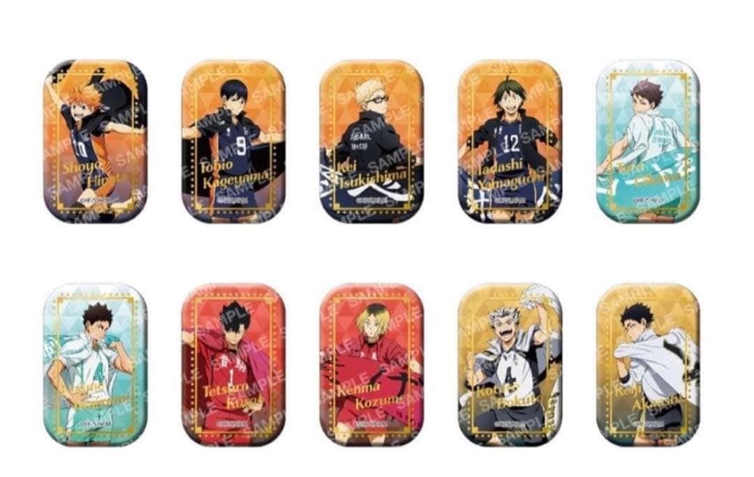 ハイキュー セブンネット限定 スクエア缶バッジ　横断幕　第一弾 第二弾セット