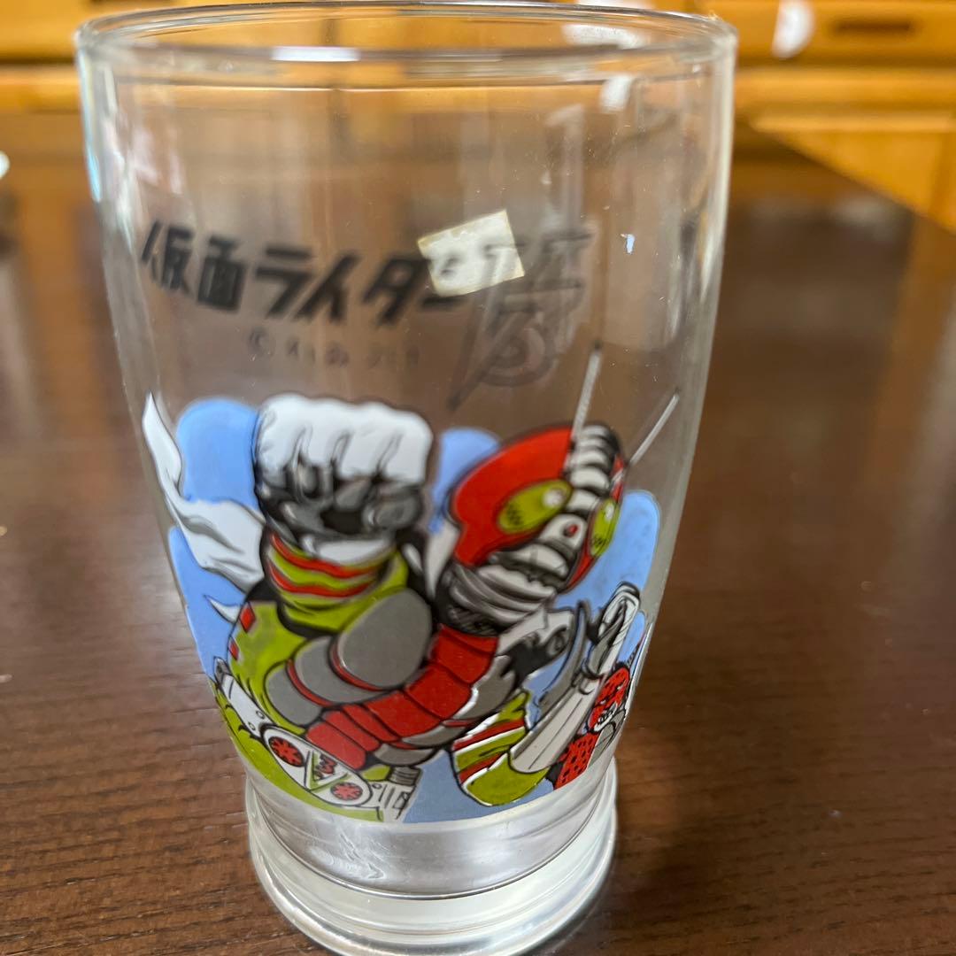 昭和レトロ　未使用品　仮面ライダーV3 グラス　当時物　レア　昔の物　懐かしい