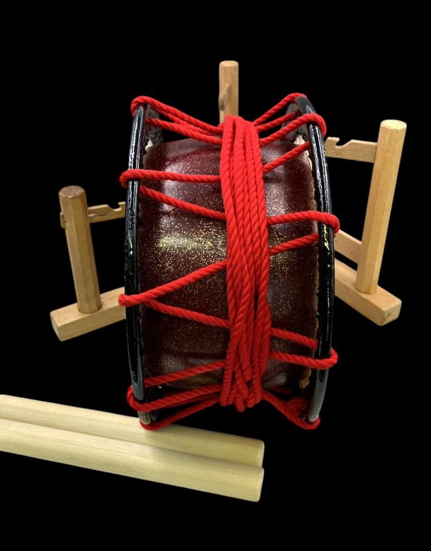 和楽器 和太鼓 締太鼓 打面-約34㎝ 台座 バチ 皮カバー キャリーバッグ付属