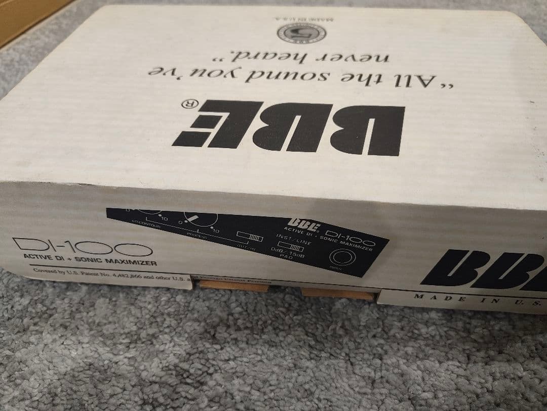 BBE DI-100 アクティブDI + ソニックマキシマイザー