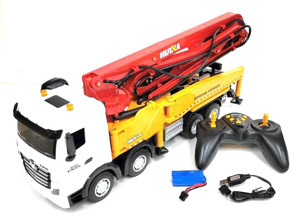 1/18サイズコンクリートポンプ車ラジコン　プロポで放水操作