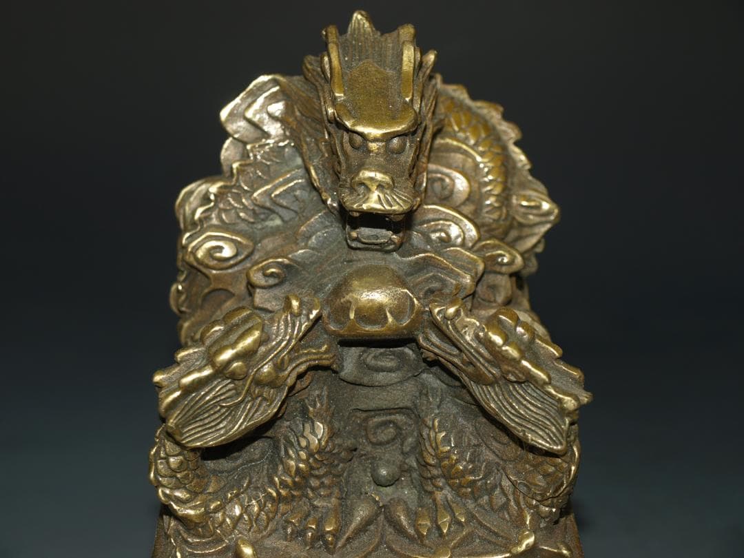 民間仕入れ品　中国清時代銅製の置き物※激安骨董品 N1137C11-3