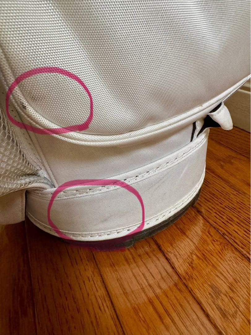 and per se ホワイトキャディバッグ