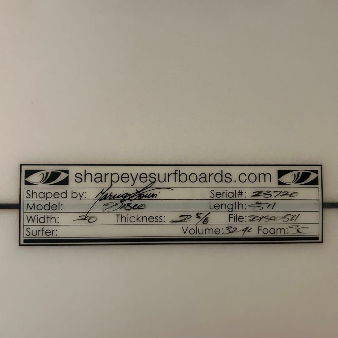 シャープアイ　ディスコ5'11 送料込　美品