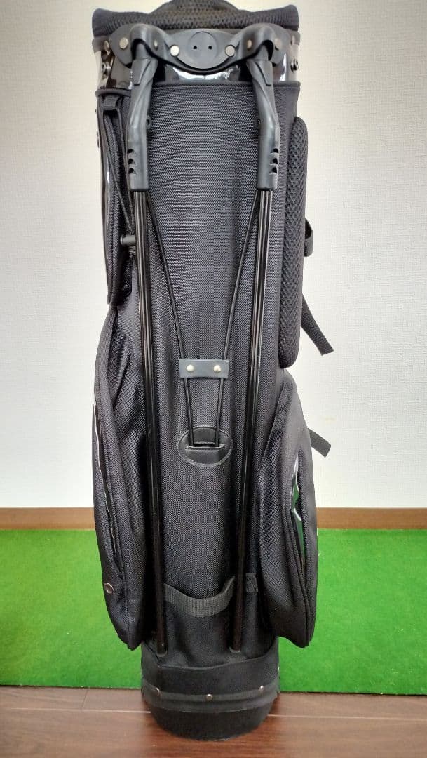   ゴルフ キャディバッグ スタンド式 ブラック