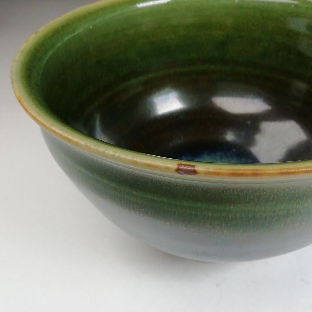 Ｔ９８１　茶碗　『織部天目茶碗』『加藤順風 造』　共箱　抹茶碗　茶道具