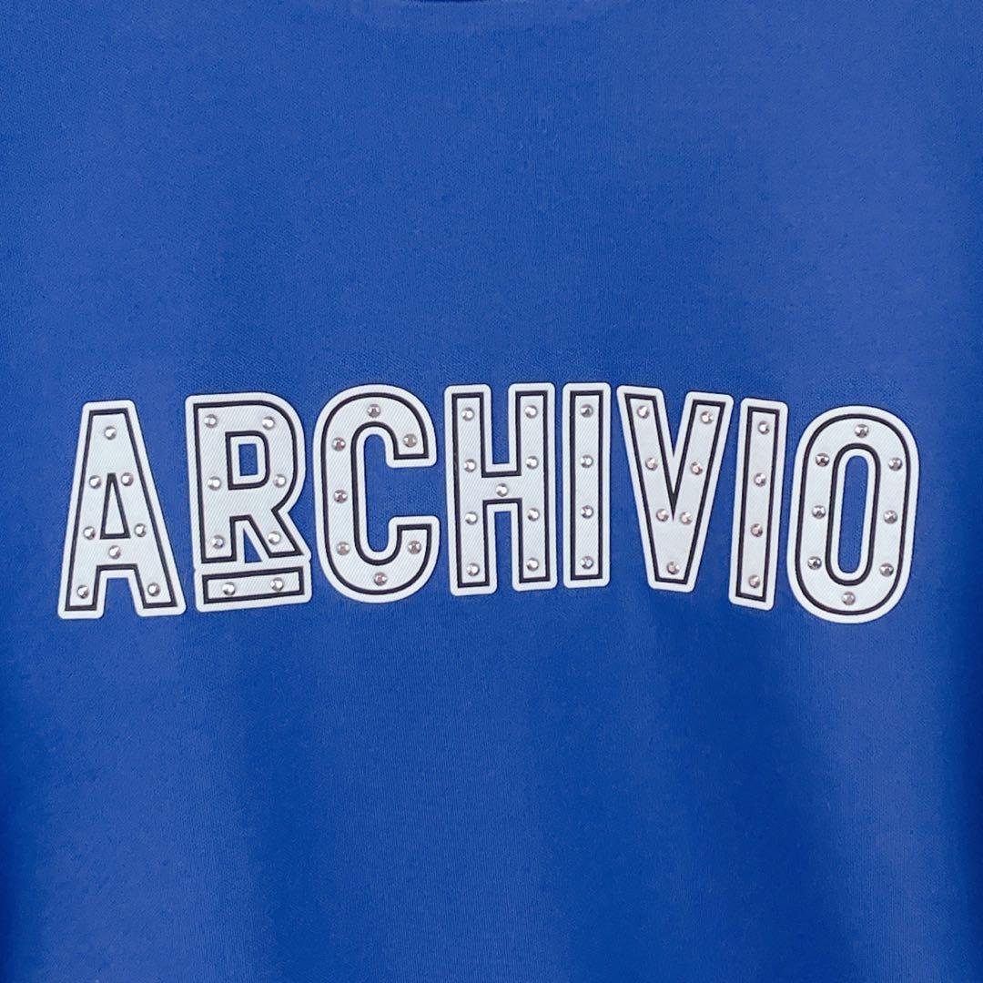 【新品未使用 アルチビオ】メンズピカピカロゴ機能素材クルー長袖プルオーバー46号