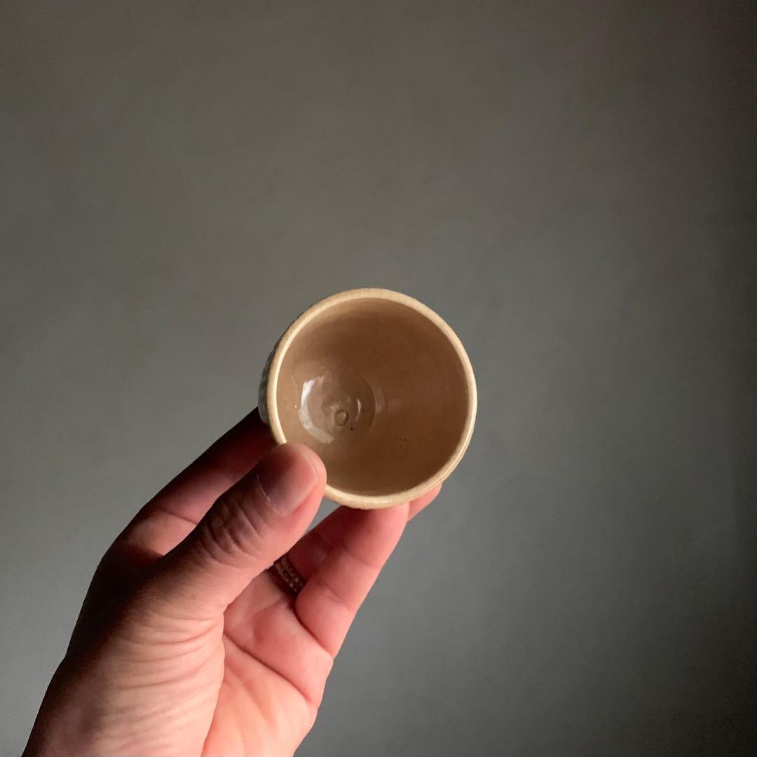 珉平？ 鎬手 筒盃 盃 ぐい呑み ちょこ 酒器 古美術 古道具 アンティーク