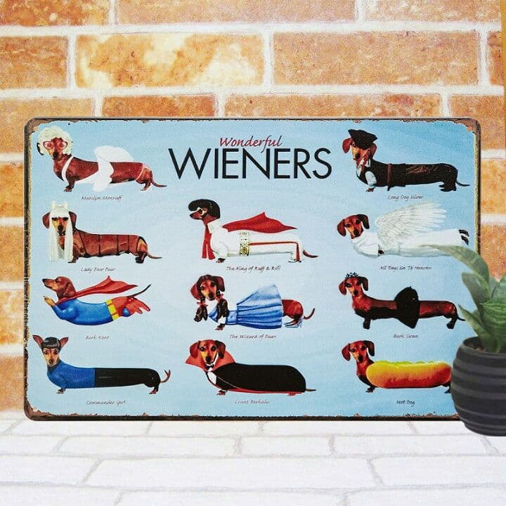 デザイン看板 A4】ダックスフント 犬c★ポスター絵かわいい雑貨ダックスフンド