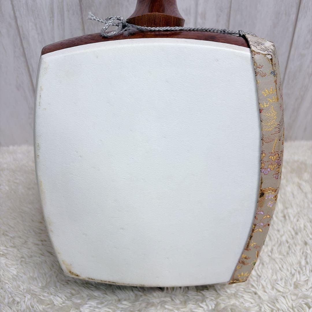 三味線 中棹 セット 撥 胴かけ 花梨 1本溝 犬皮 皮破れなし 丸打胴