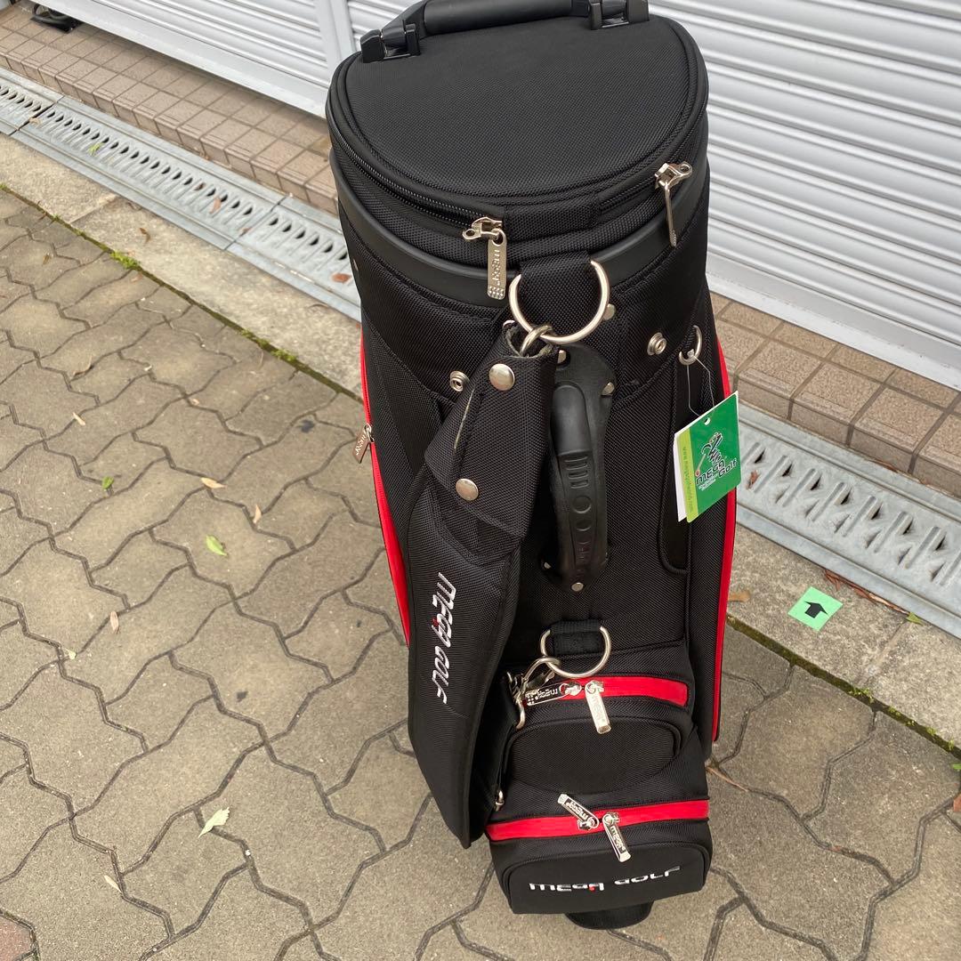 MEGA GOLF COOUV キャディバッグ 黒/赤ゴルフパック