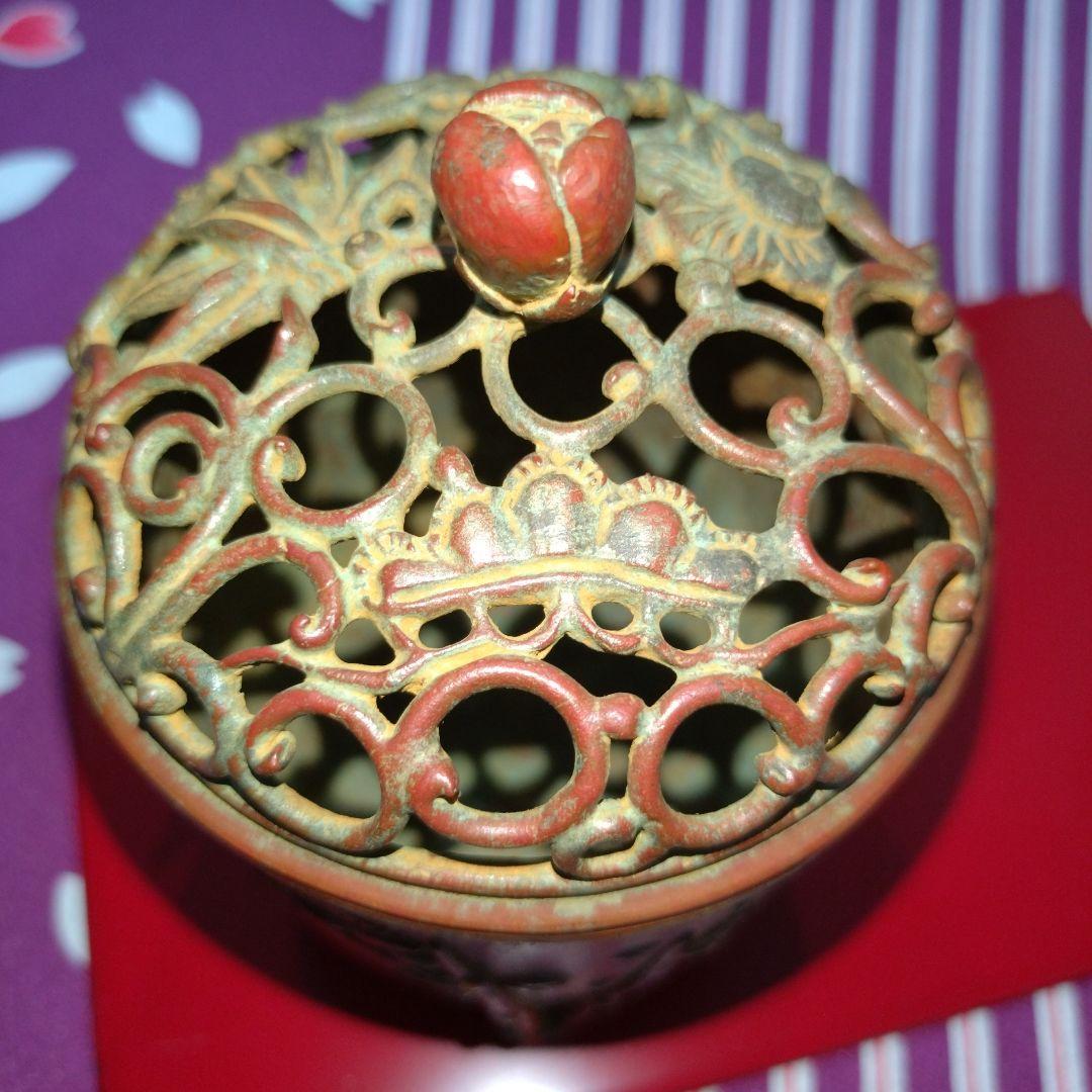 【user_c407e42bさん専用】高岡銅器 須賀月芳作 香炉 香炉灰付