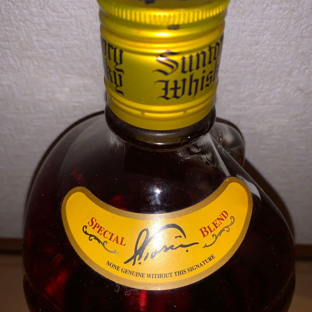 サントリーウイスキー 取っ手付き ガラス ボトル 角瓶 1920ml 終売品