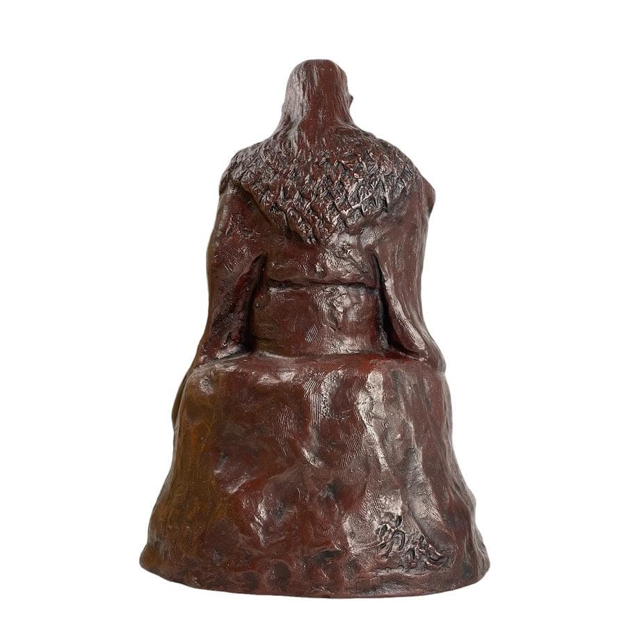 ほぼ未使用●高岡銅器●神農像 青銅（ブロンズ）製 彫刻家 田畑功 制作 繁栄福徳