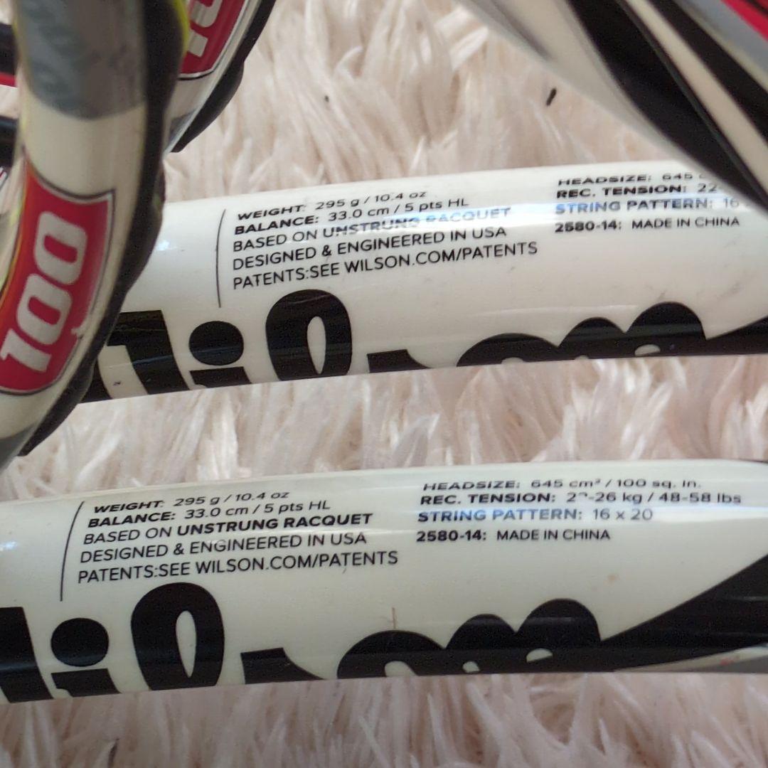 Wilson Steam 100 295g テニスラケット 2本セット