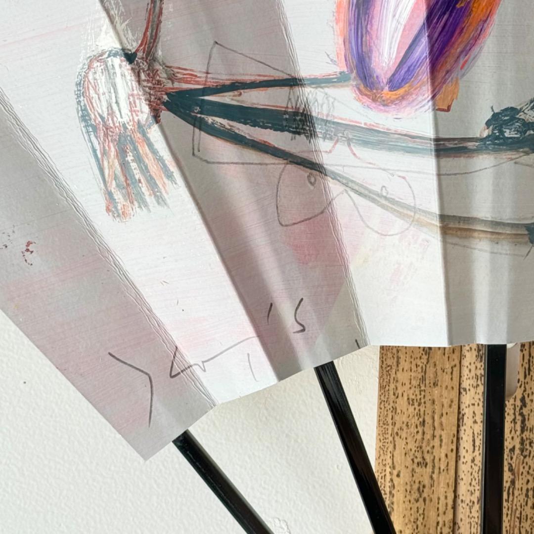 【師：鯉江良二】中島勝乃利/絵　『viva万歳①』　飾扇（宮脇売扇庵仕立）