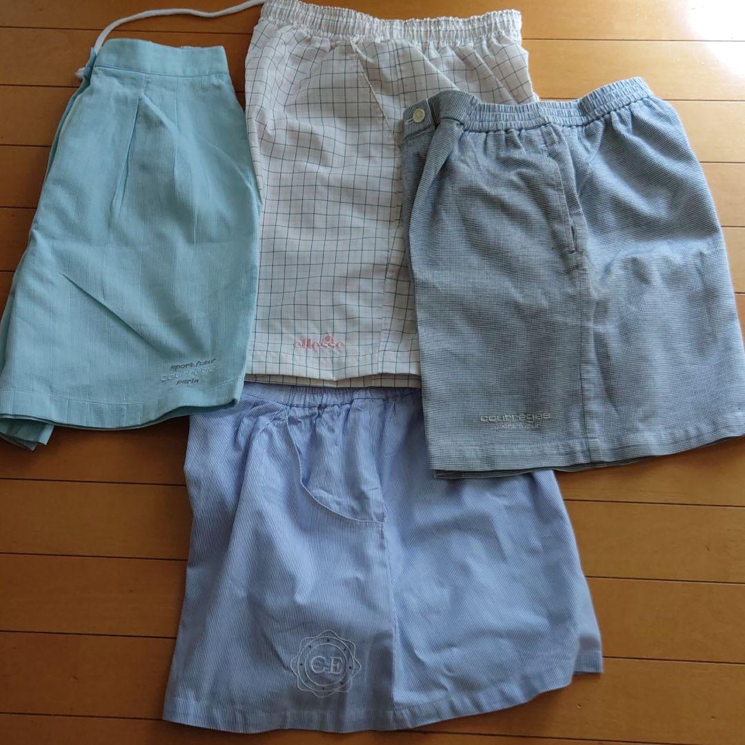 お値下げテニスクレージュ　まとめ売り半ズボン、４枚セット