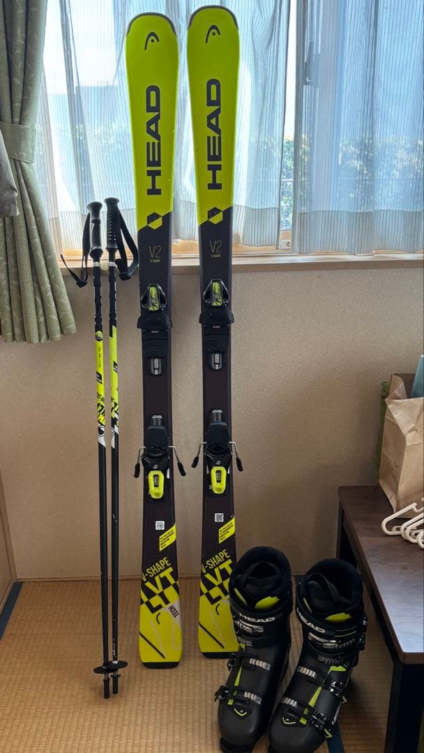 HEAD V2 スキーセット イエロー/ブラック
