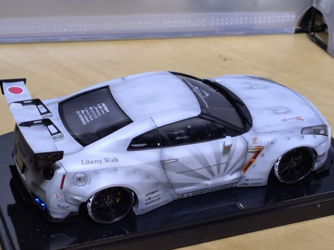 1/24 プラモデル完成品 R35 GT-R リバティーウォーク 戦闘機カラー