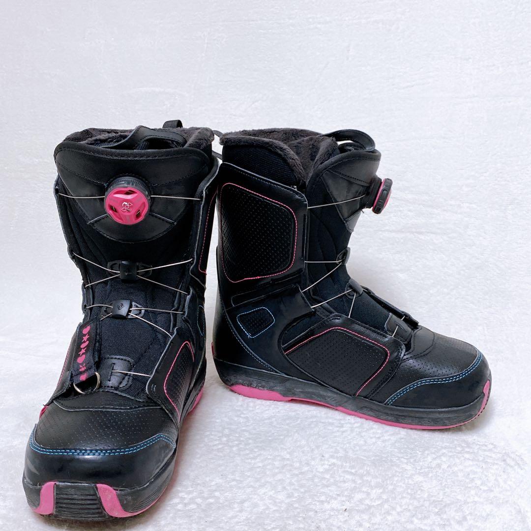 SALOMON　PEARL BOA　スノーボードブーツ　25.5cm　黒　ピンク